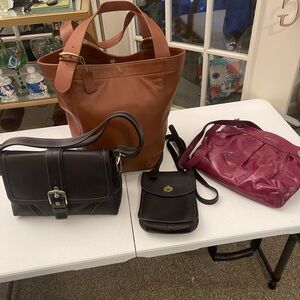 A lot of 4 both Vintage and New Coach Bags
